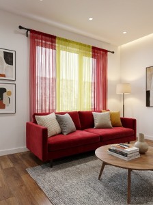 Firany  frędzle 270x250 cm, 100x250 cm -2 szt