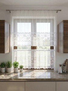 574 Gotowy komplet firan z tunelem 210x90 cm, 105x50 cm - 2 szt. 