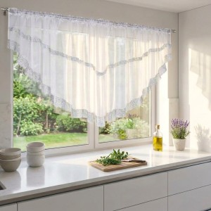 B4 Firana lambrekin draperia obszyta cyrkoniami 400x120 cm  
