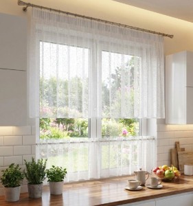 X101 Komplet firanek do kuchni 300x87 cm, 300x40 cm