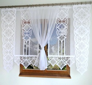 Klaudia Komplet firan panelowych 60x160 cm - 2 szt,  firanka 150x160 cm