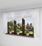 A11 Lambrekin draperia z woalu 3 fale na okno
