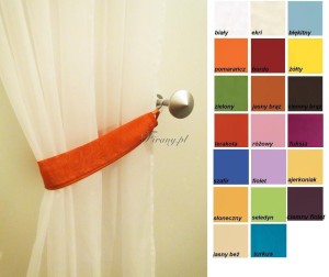 Podwiązka do firan, zasłon z woalu wzór 1.